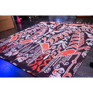 Hand Loomed Artisian Ikat Tapestry - 90" x 43"